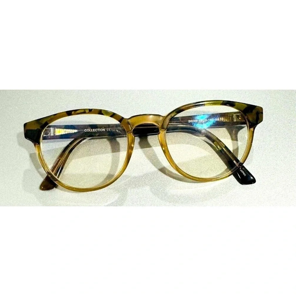 BMW Brown Camo Two Tone Eyeglasses Frame C10B6045 unisex round cat acetate retro